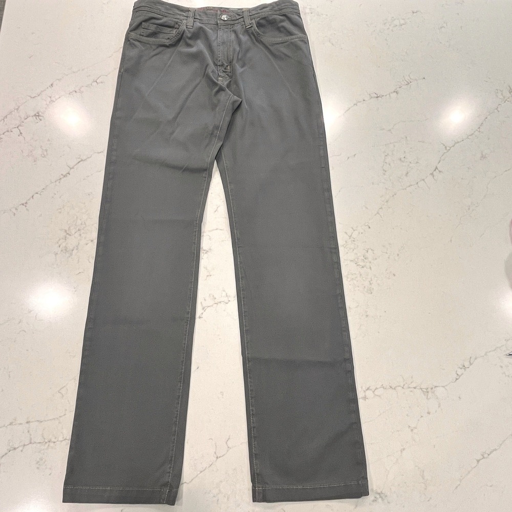 Robert Graham Pants Mens 32 x34 Gray Chino Straight Leg Casual Contrast Stitch